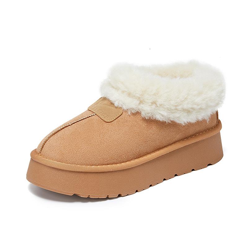 New winter short plush snow boots comfortable muffin sole cotton shoes platform shoes women 41 верблюд