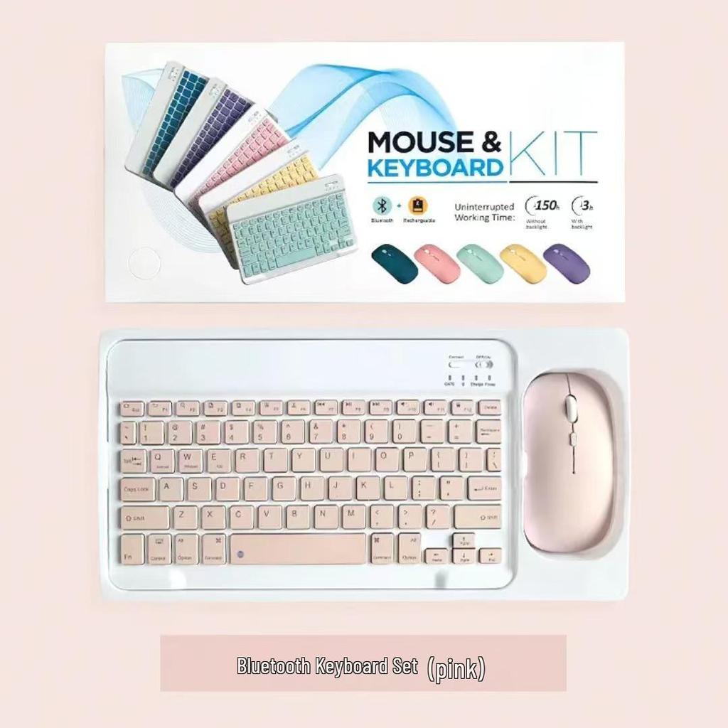 Bluetooth Keyboard and Mouse Set for iPad, Huawei, Xiaomi, Samsung Devices with Wireless Connectivity