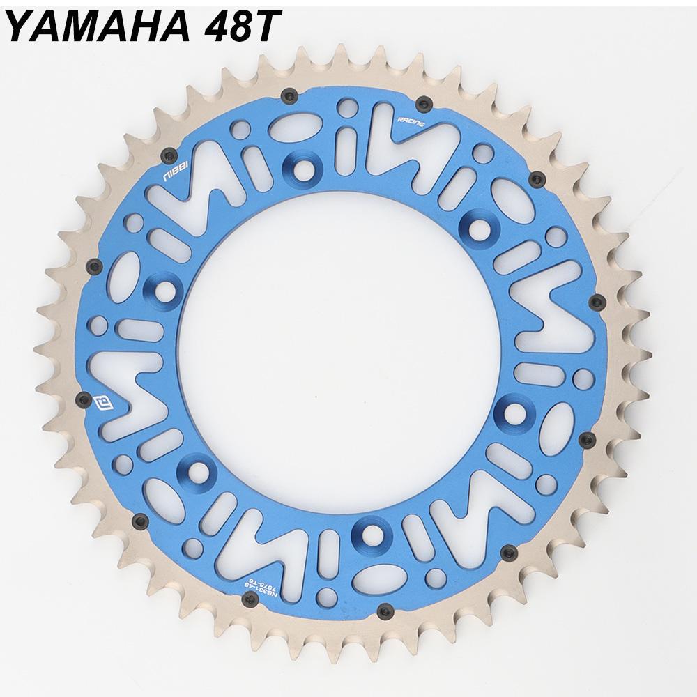 

NIBBI Steel Aluminium Rear Chain Sprocket 49T 50T 51T 52T for Honda CRF 450 KTM SX EXC125-520 Yamaha 400cc Dirt Bike Motorcycle Yamaha-48T-BlueN