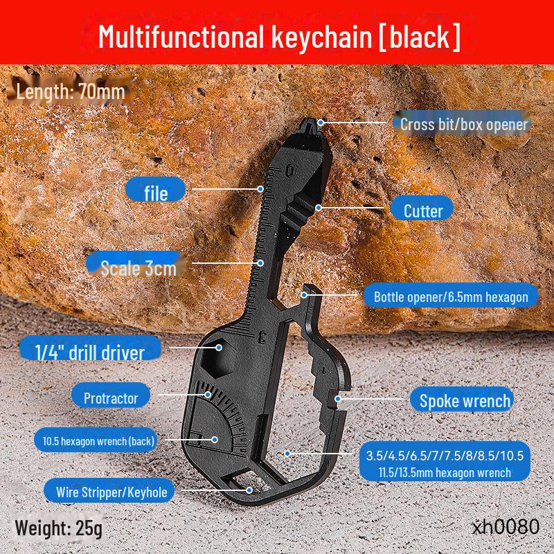 High-Hardness Outdoor Multi-Tool: Folding Pliers, Wrench, Hammer, Sun Ring Twist Core