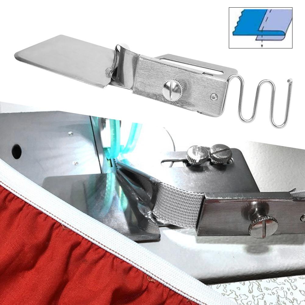 Rubber Band Hemmer Metal Adjustable Elastic Single Needle Sewing Machine Accessories(Inlet 19MM )