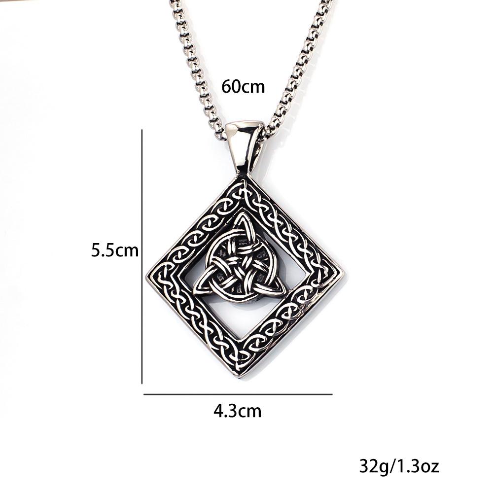 Necklace Viking Style Odin Triangle Pendant