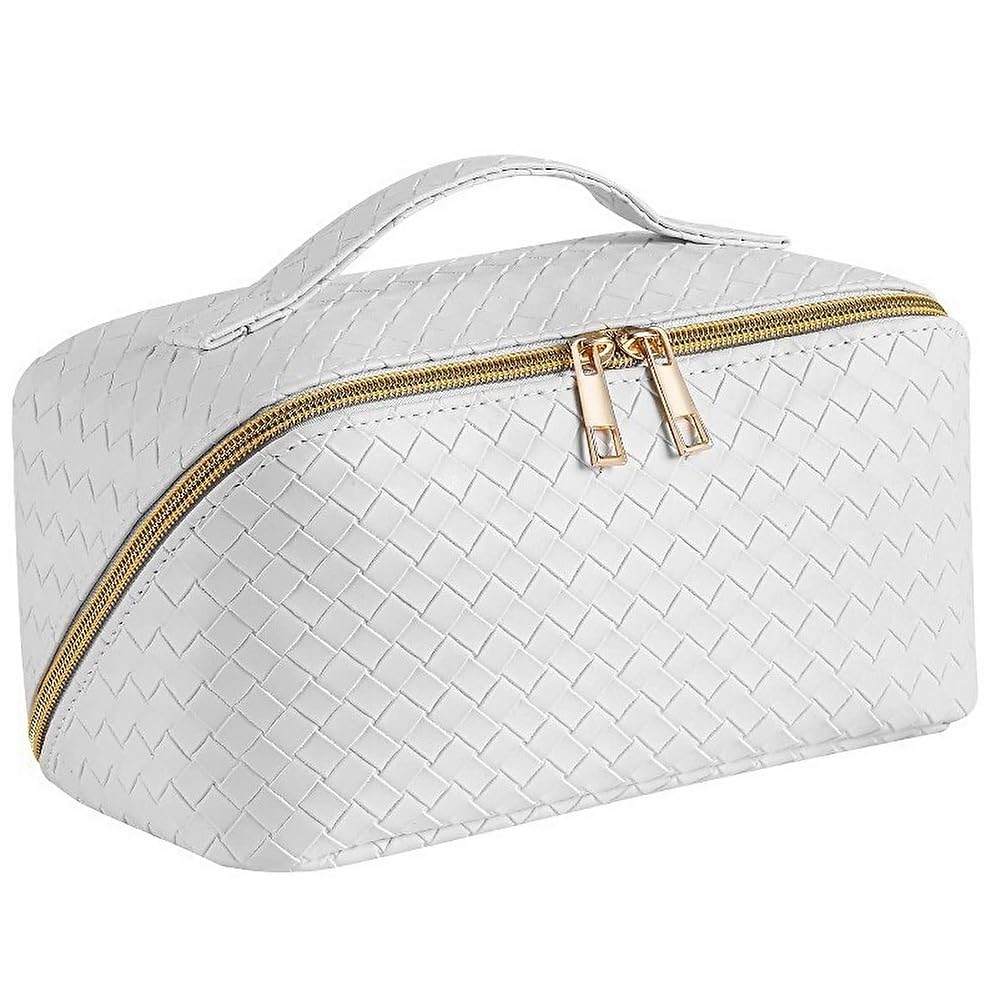 OneColor Leaf Cosmetic Large Cosmetic Makeup Stylish Storage Pouch, Women's, Capacity, Bag, Bag, Cosmetics, Accessories, Travel, Portable, Simple,