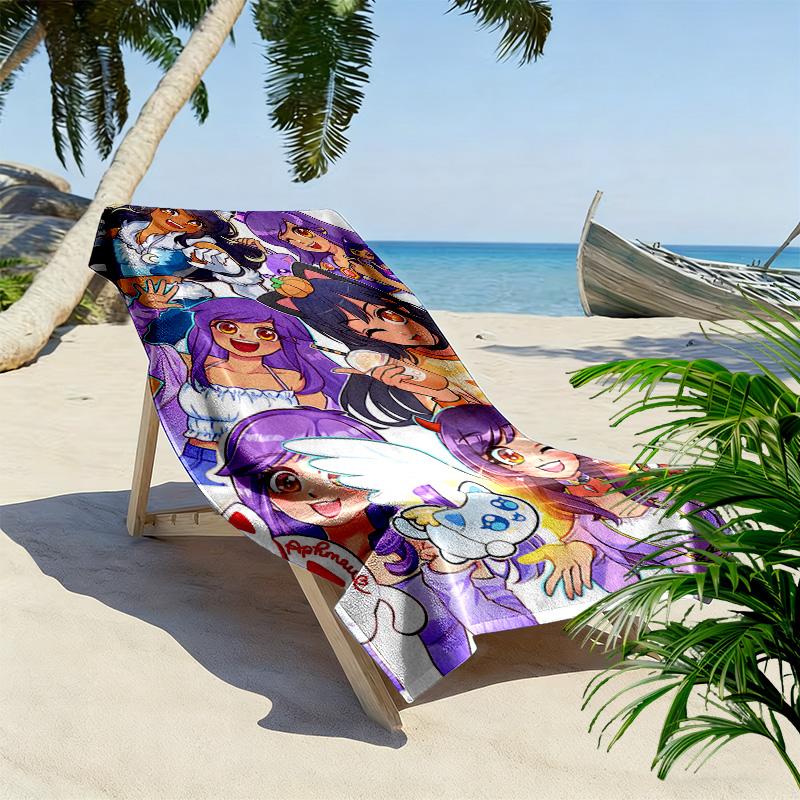 Aphmau Print Beach Towel, Large Soft Quick Dry Towel for Beach Camping Swimming