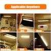 7/12/20LEDs Cabinet Lights Kitchen Closet Wardrobe Night Lamp Ultra Thin USB Rechargeable PIR Motion Sensor Cabinet Night Light