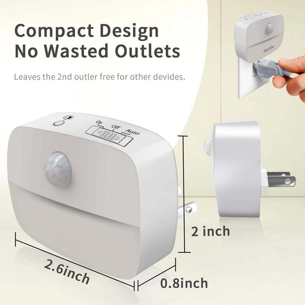 LED Night Light EU Plug In Smart Motion Sensor Light 220V Wall Lamp for Home Aisle WC Hallway Stair Kitchen Bedroom Night Lamp