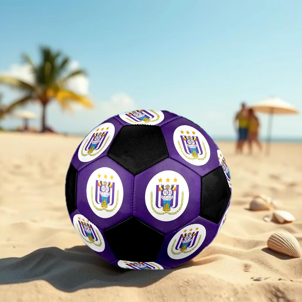 SIZE 5 RSC Anderlecht Soccer Ball Colorful All Ages Machine Stitched PVC Competition Ready Durable High-Bounce