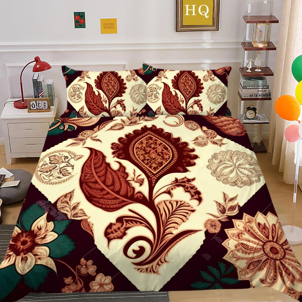 Set Biancheria da Letto per la Casa Lusso Fiore Stampa 3D Copripiumino Set Copripiumino Donna Regina Poliestere Copriletto