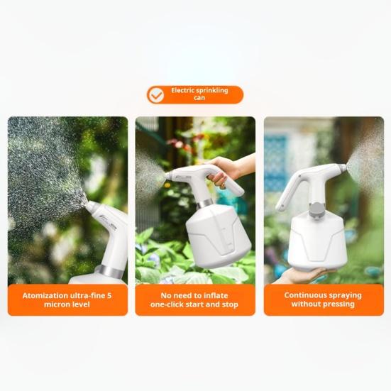 2L Electric Spray Bottle USB Rechargeable Garden Sprayer with Nozzle Multi-function Spray Bottle with Battery Indicator for Watering Disinfection