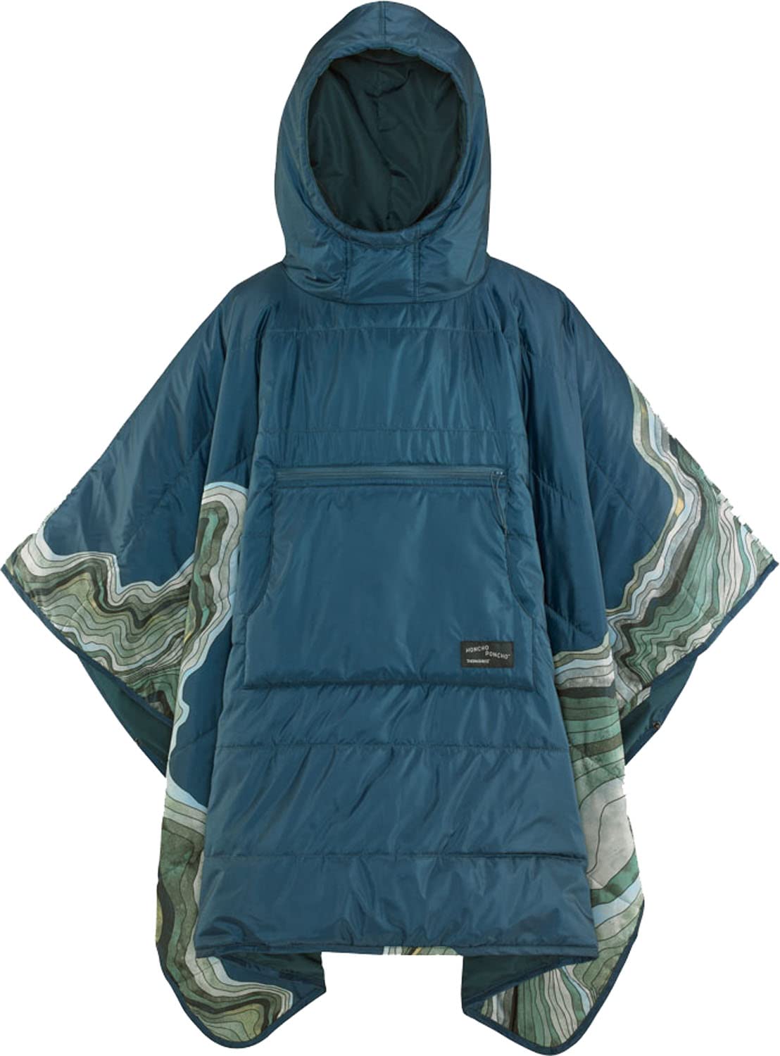 

THERMAREST Outdoor Camping Blanket Honcho Poncho Topo Wave Japanese 30338 [Official Product]