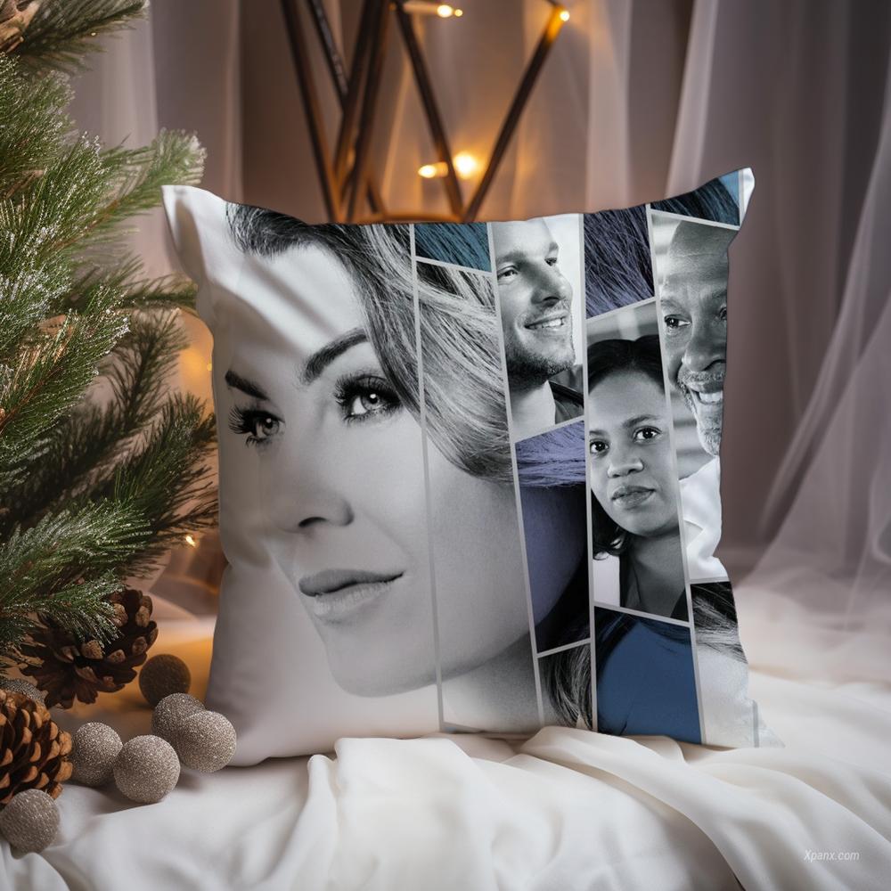G-Greys Anatomy Cushion Cover Premium Comfort Reversible Pillow Cove -Two in One Design for Any Room & Car Interior