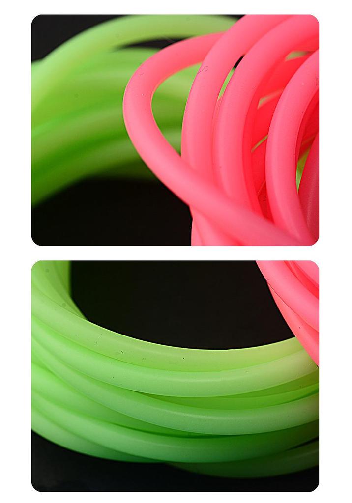 Set di Montature Tubolari Luminose BEYA: Ami e Filo da Pesca Fluorescenti con Manicotti in Silicone Super Luminosi per la Pesca Notturna