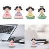 Girl Mini Statue Desktop Decoration Craft ,Creative ,Miniature Figurine Buddhist Girl Figurine for Cake Decoration Bedroom
