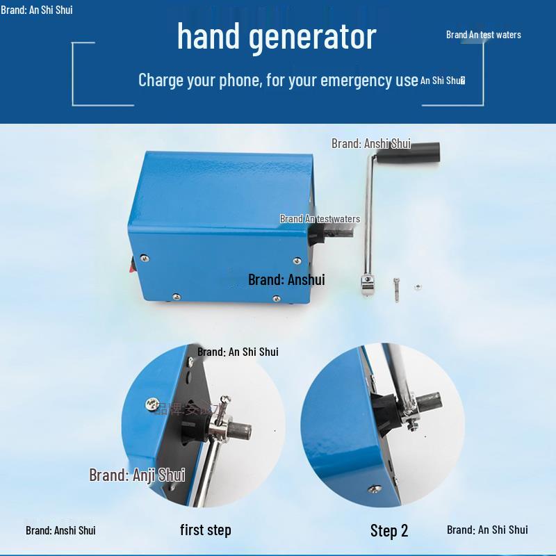 High-Power 220V Hand-Cranked Outdoor Generator for Survival and Camping