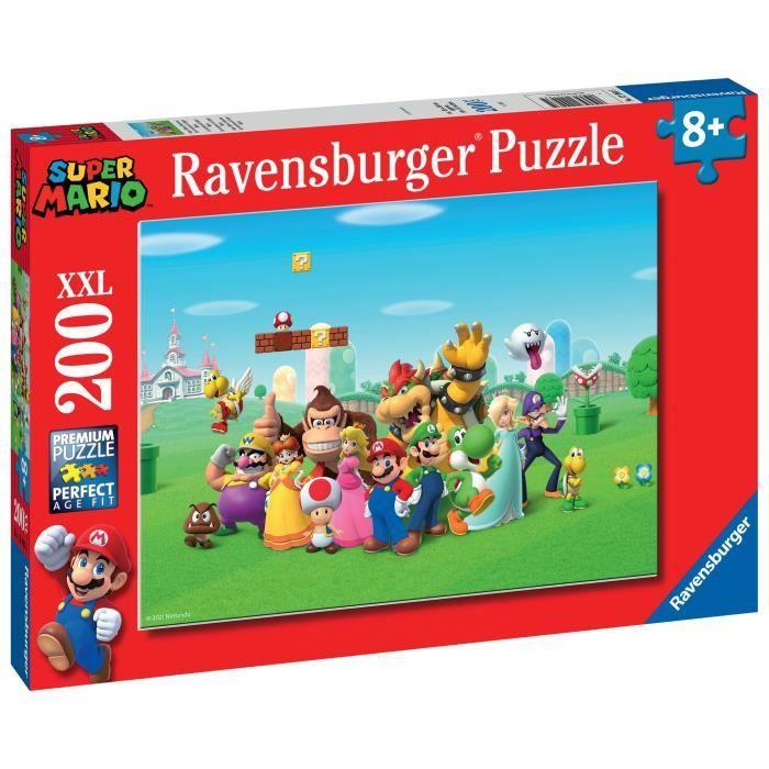 Puzzle 200 pièces XXL Les aventures de Super Mario, 00012993, Dès 8 ans, Ravensburger