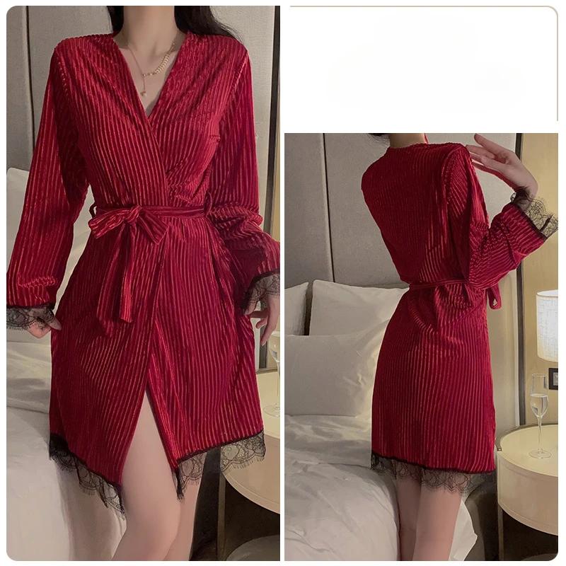 Simple Suspender Pajamas, Women's Winter Lace-up Pajamas, Women's Pajamas Sets, Women's Pajamas Underwear