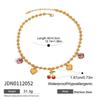 Retro European Style Strawberry Necklace Fruit Series Love Chain Choker Cherry Bracelet  Travel