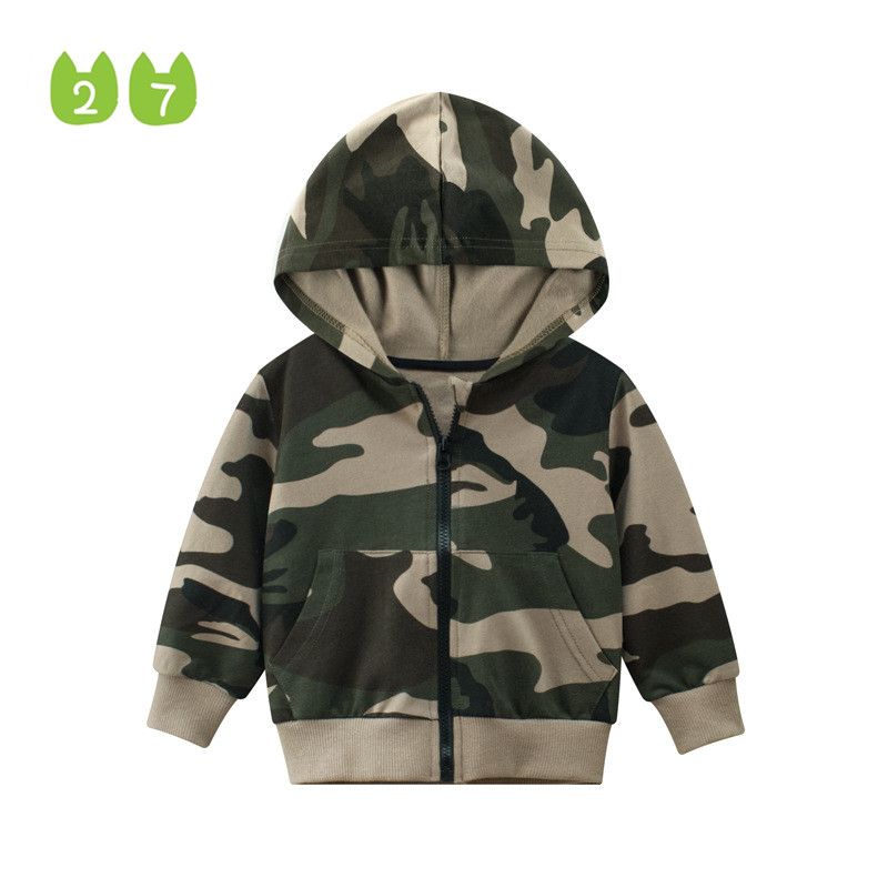 Thin Children's Clothing Cotton Camouflage Hoodie