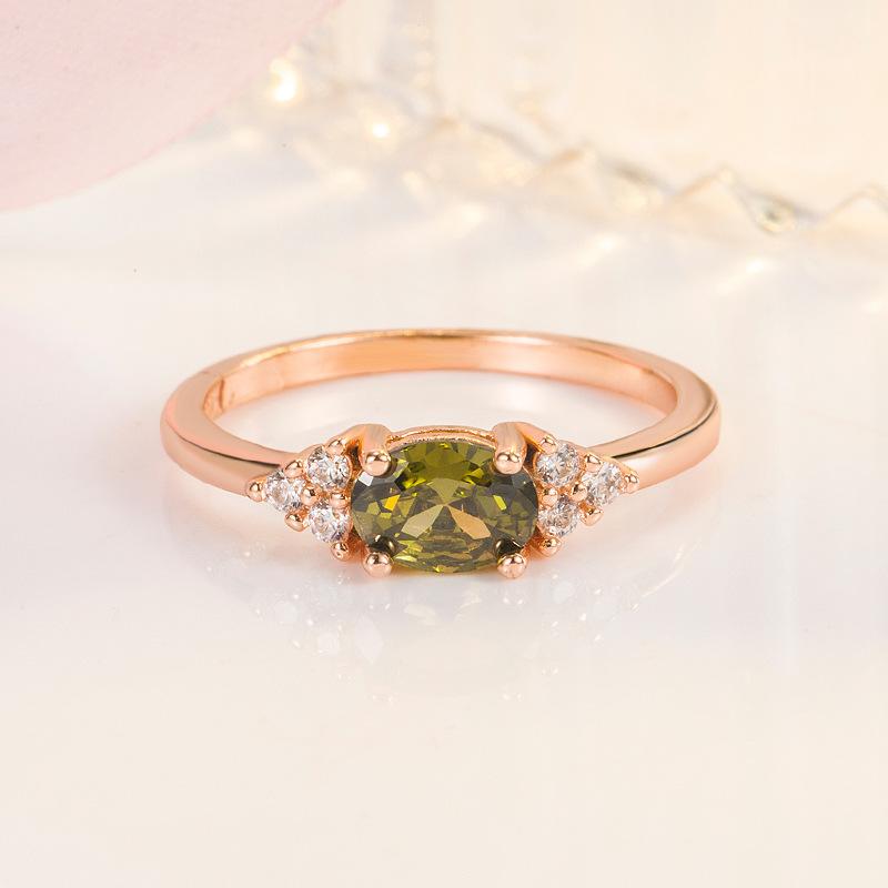 Lindon – bague classique en alliage de cuivre et Zircon, bijoux pour dames, cadeau de fête de promesse de mariage