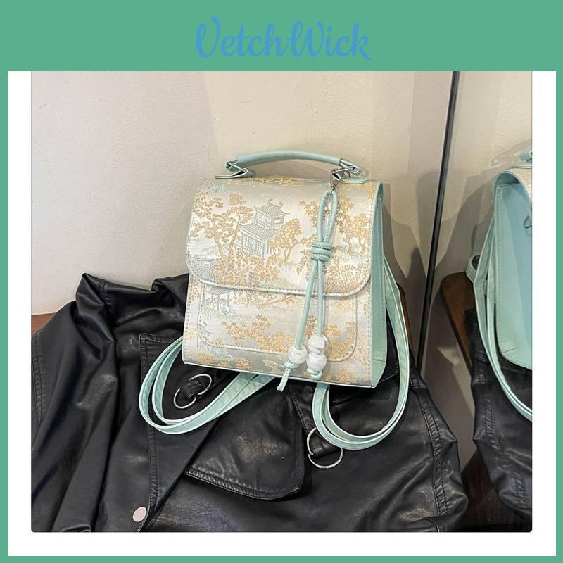 Elegante Zaino Ricamato in Stile Cinese Estate 2024 Borsa a Spalla/a Mano Versatile di Lusso
