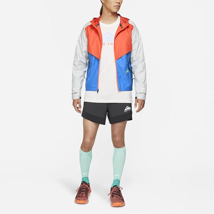 Nike Windrunner Color-Block Windbreaker Hooded Jacket Men Outerwear Orange CZ9055-869