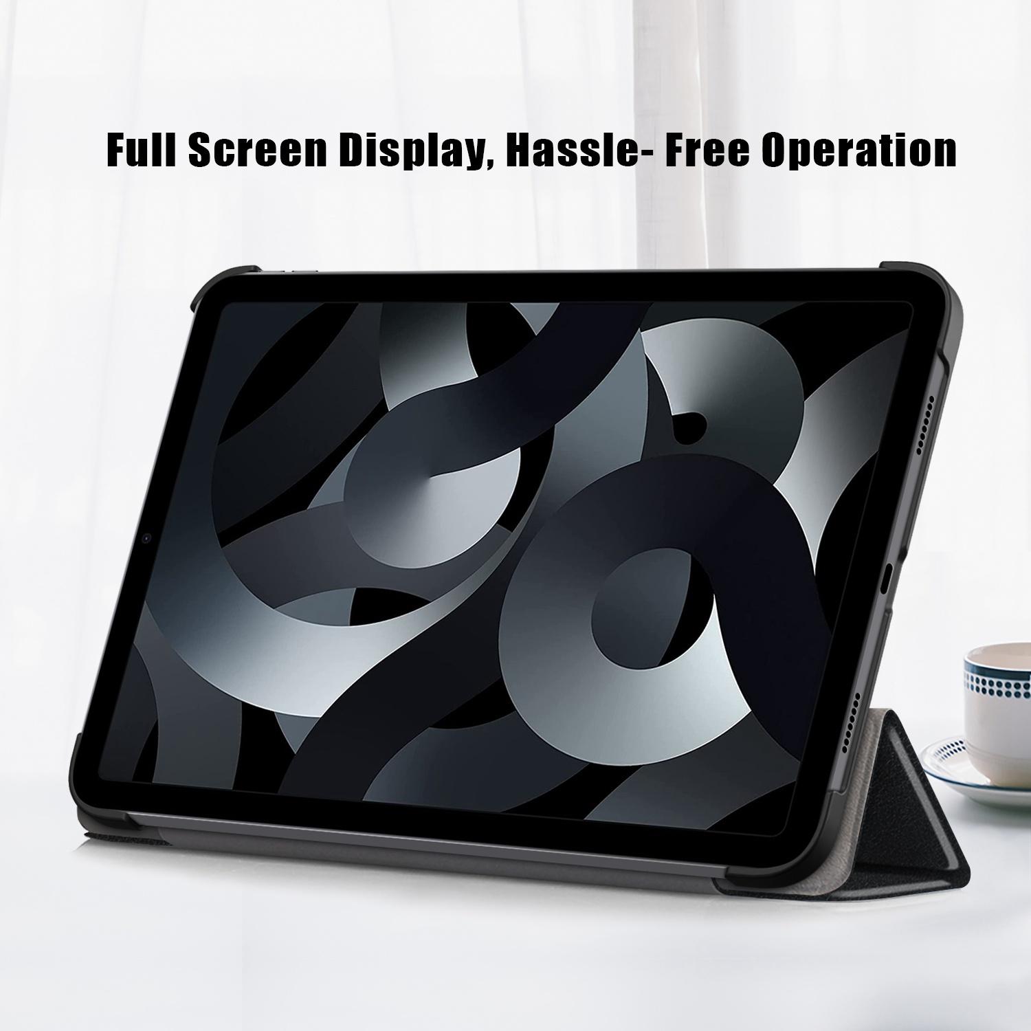 

For iPad (2025)/10.9 (2022) PU Leather Tablet Case Trifold Stand Full Protection Tablet Cover Grey