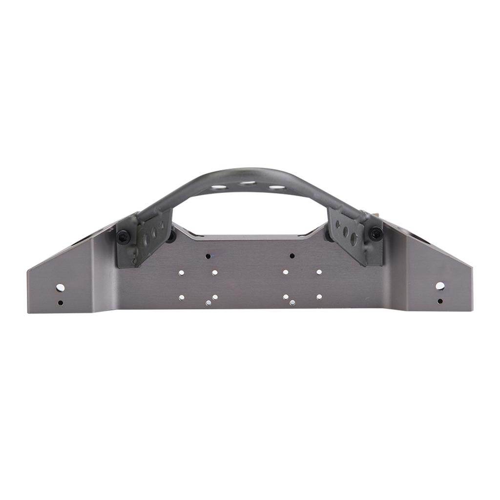 Metal Front Bumper With 2 LED Lights for Traxxas TRX4 110 RC Crawler Car (Titanium Color)