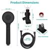 ZHIYAN Matte Black ABS High Pressure Water Saving Showerhead 3 Spray Modes Handheld Shower Head Set