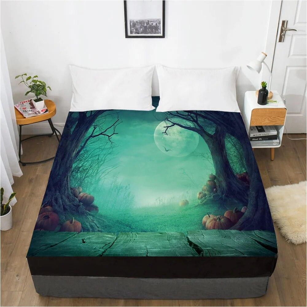 Cartoon Hallowmas Children's Elastic fitted sheet bed sheet With An Elastic Band Mattress Cover Bed cover for kids scarecrow