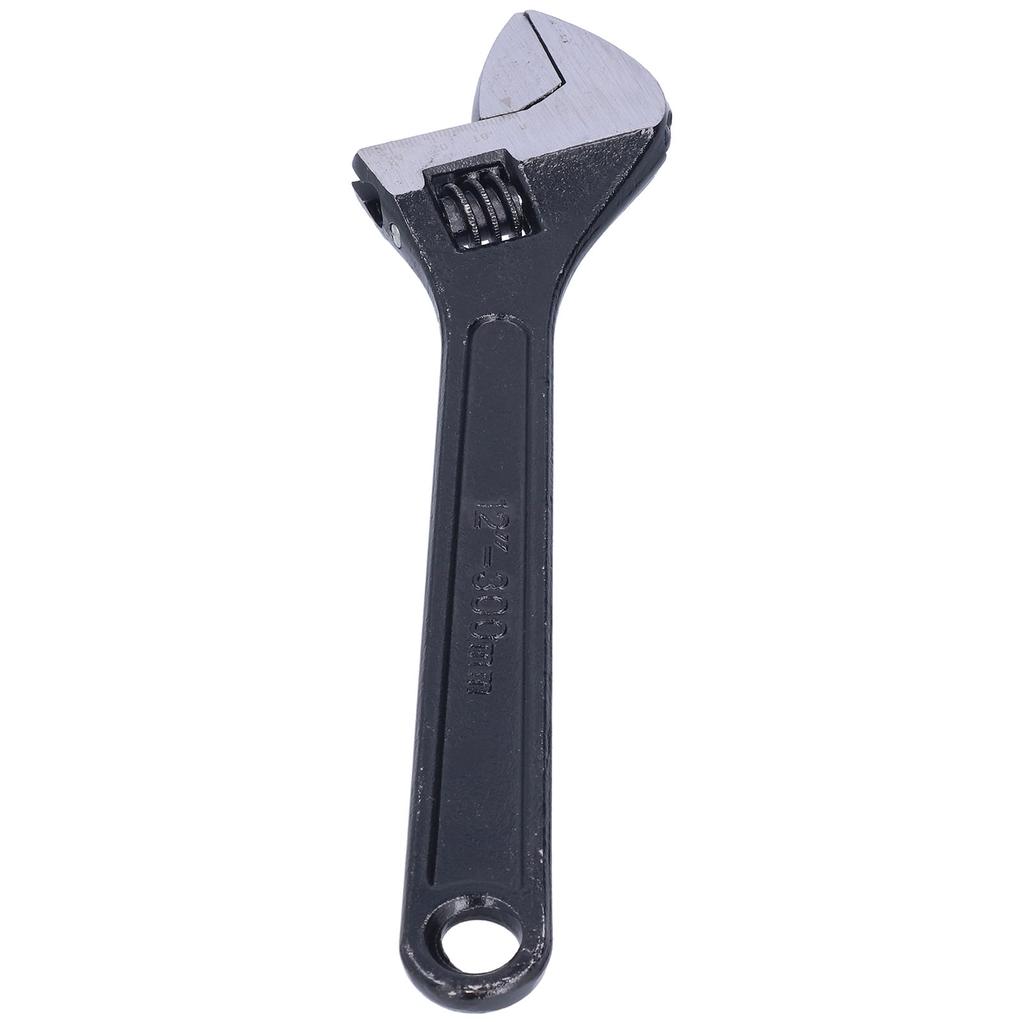 Adjustable Wrench 12in Ergonomic Open End Spanner Hardware Metal Hand Tool with Scale