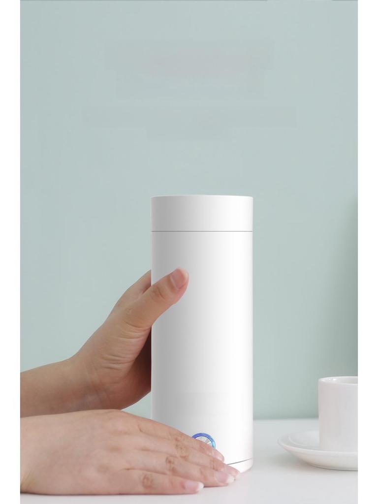 Compact Electric Travel Kettle - Portable Heated Water Cup and Insulated Health Pot