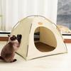 Pop-Up Haustierzelt Tragbar Atmungsaktiv Nicht Zusammenklappbar Katzenhaus Sommer Frühling Haustierhaus für Innen Außen