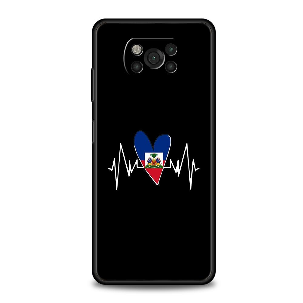 Shipping Haiti Flag Phone Case For For Xiaomi Poco X6 X5 Pro X4 X3 NFC F5 Pro F4 F3 GT M5 M4 Pro 5G M3 C51 C50 C55 Soft Cover