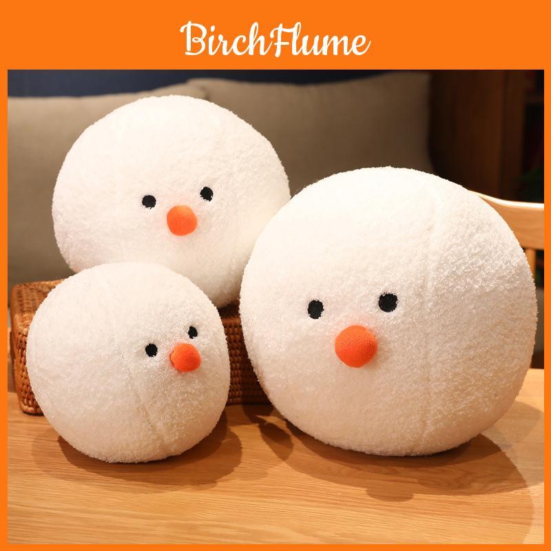 Adorable White Snowman Plush Doll Cushion For Christmas Perfect Holiday Gift For Kids