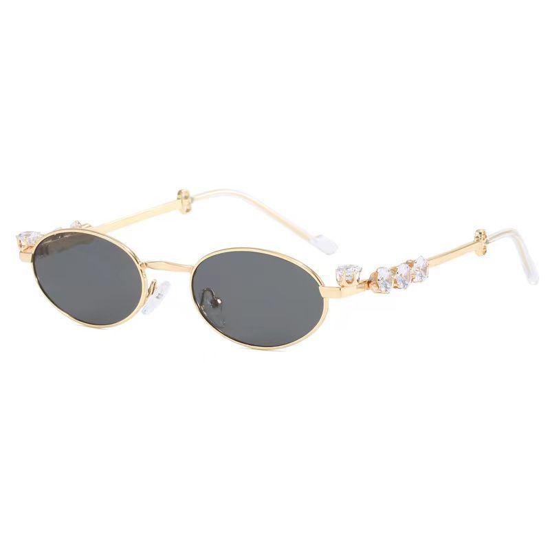 Vintage Y2K Style Rhinestone Fashion Sunglasses with Anti-Blue Light Protection