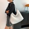 IELGY Diamond Embroidery Thread Cloud Bag Down Padded Jacket Bag Niche Pleated One-Shoulder Korean Version Cross-Body Large-Capac