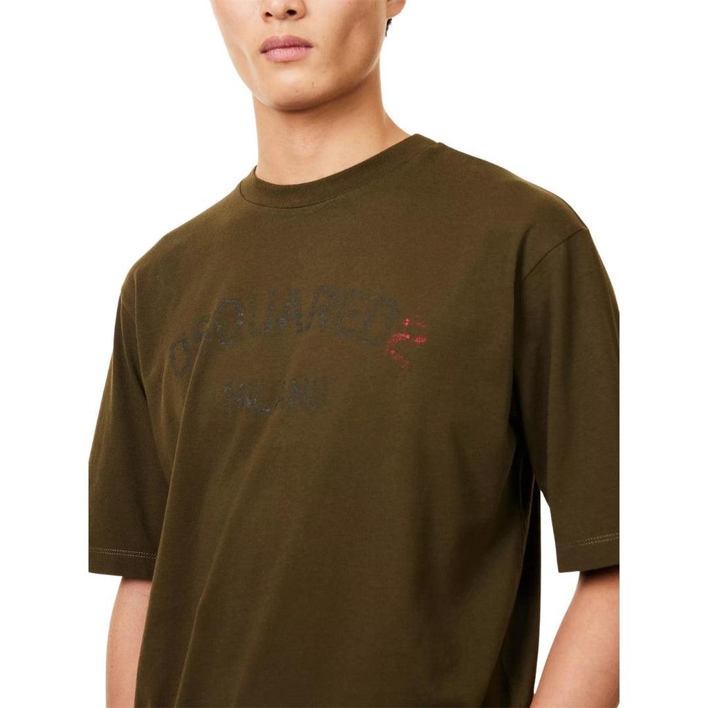 DSquared2 Mens Milano Logo Relaxed Fit Short-Sleeved T-Shirt