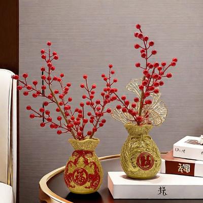 Zhaocai Buğday Başakları Şanslı Çanta Vazo Süsleri Dekorasyon Oturma Odası Şarap Dolabı Ev Reçine Ev Hediyesi Dekorasyonu Yaratıcı Para Çantası