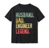 Lustiges Vintage Shirt Ehemann Vater Ingenieur Legende Retro T-Shirt Oversized Herren T-Shirts Bequem 80014 - Herren Sommer Baumwolle Traub...