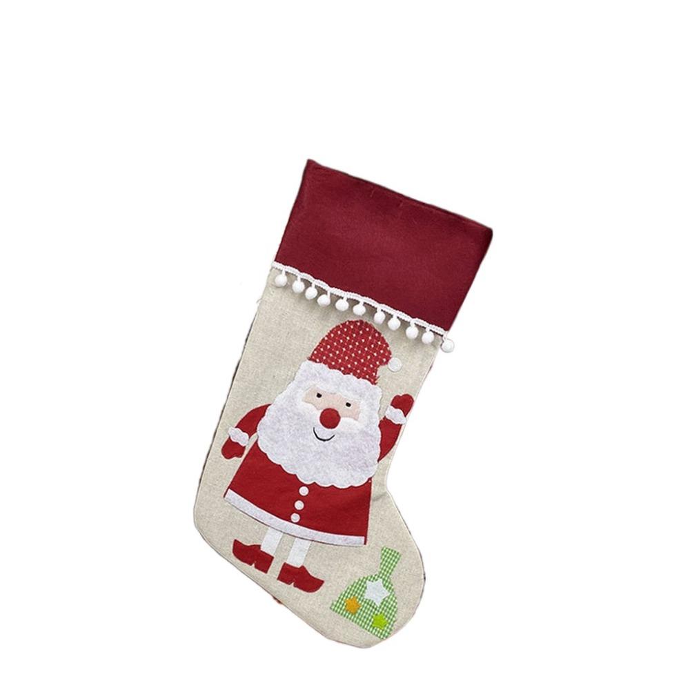 Santa Claus Large Candy Christmas Stocking Snowman Fireplace Christmas Stocking  Car