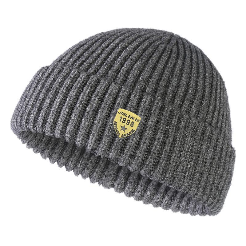 1pc Men Beanies Skullcap Street Style Hip Hop Brimless Baggy Melon Cap Cuff Fisherman Beanies Hats Winter Warm Knitted Bonnet