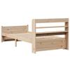 Wooden Bed Frame with Headboard Without Mattress 75x190 Cm