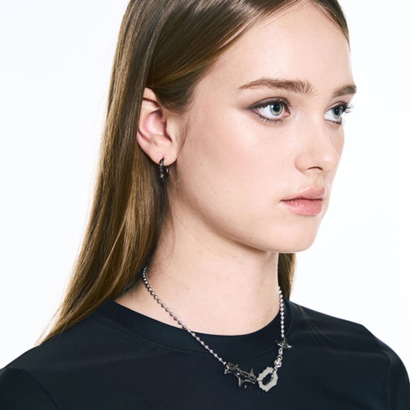 SENTIMENTS NO.614 [BLACK] EARRING