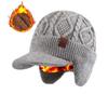 New Unisex Winter Hat Plush Fur Lined Warm Earflap Cap Stylish Soft Beanie Hat  Outdoor Thick Ski Sports Knitted Hat KTY