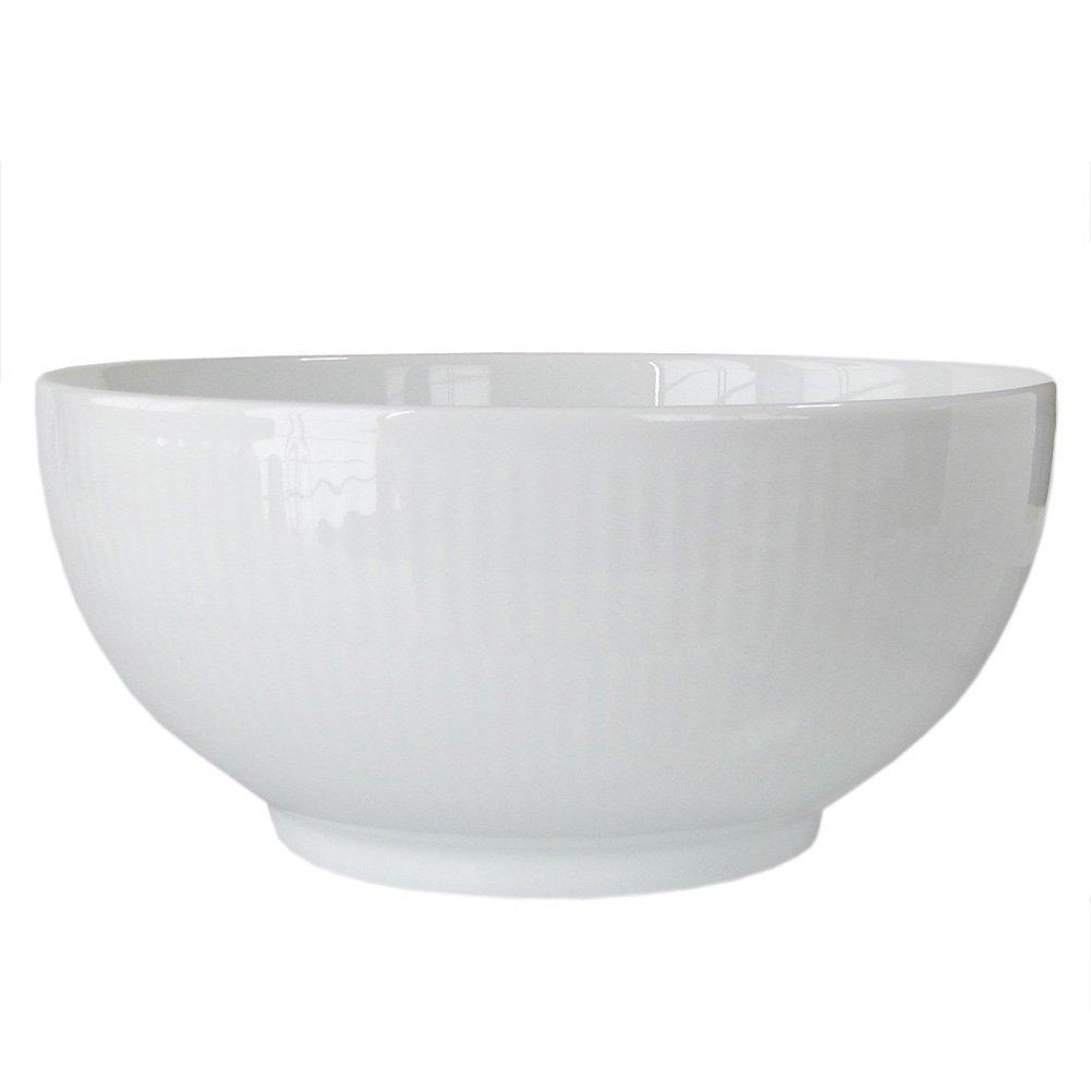 Royal Copenhagen White Fluted Bowl, Salad Bowl/Fruit Bowl, 18cm, 2408456 [Parallel Import]