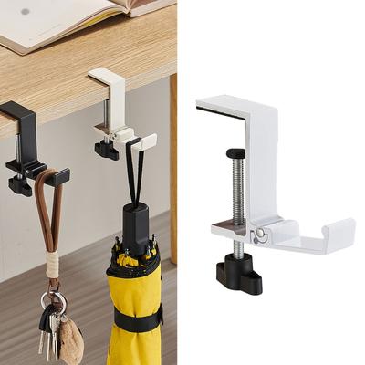 Multifunctional Foldable Headphone Hook Stand Builts With Metal Material For Workspaces Cable Management