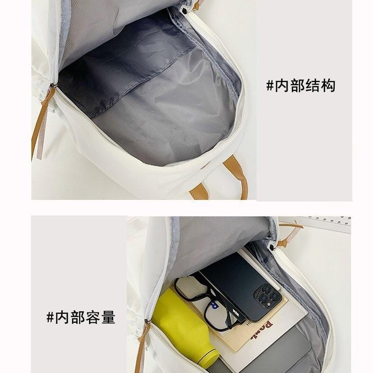 Schoolbag Backpack Wholesale Lightweight Cheap Large Capacity Casual Backpack Student Bag Stylish Simple Leather Standard Korean Edition Student Bag