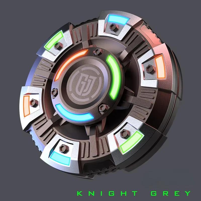Fidgeting Spinner Magnetic Push Coin 2In1 Counter-Stress Ease Luminous Plaything Spinning Tip Top Haptic Coin Edc Metal Push Card Glowing