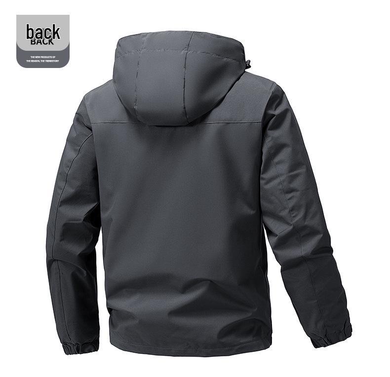 Men's Outdoor Softshell Jacket - Detachable, Windproof & Waterproof, Trendy Mountaineering & Casual Sports Outerwear