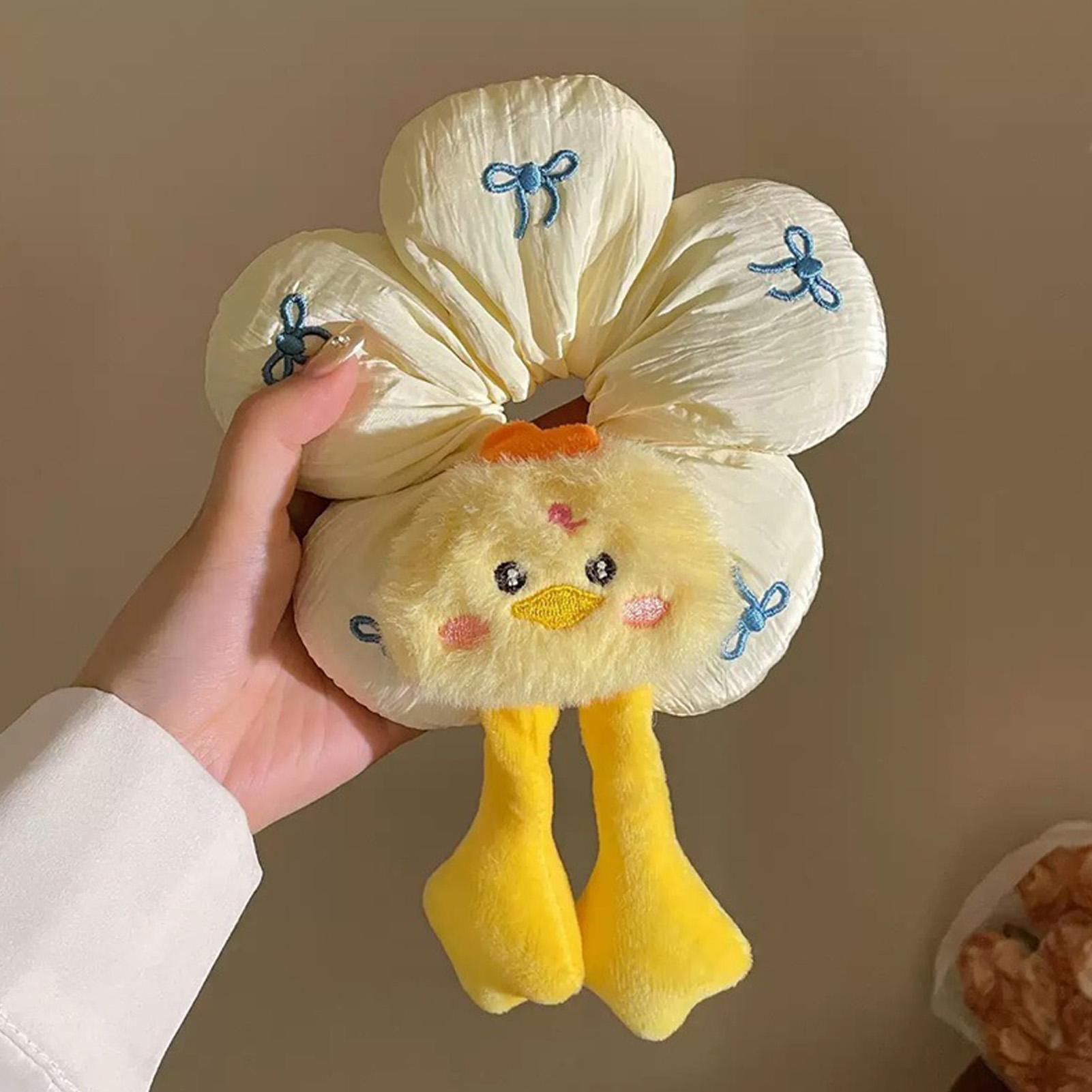 Cute Cartoon Animal Flower Large Intestine Scrunchie Floral Animal Pattern Hair Ring Lovely Headwear Girls Daily Hair Accessory